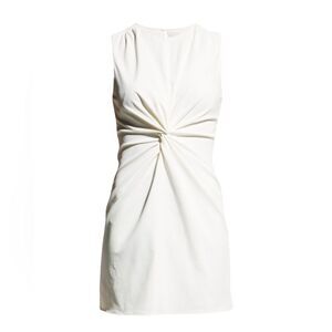 Cinq à Sept Andrea Gathered Sleeveless Mini Dress Ivory, NWT, Size 14